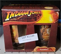 SET OF 4 INDIANA JONES GLASS TUMBLERS