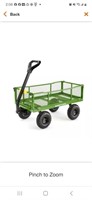 GORILLA CARTS 4 CUFT STEEL UTILITY CART GREEN AND