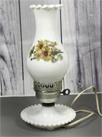 Vintage Milk Glass Lamp-Untested