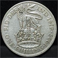 1928 Silver Shilling