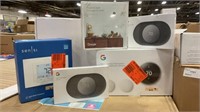 1 LOT OF SENISI SMART THERMOSTAT, (2) GOOGLE NEST