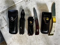 Pocket Knife Lot w/ Cases; Gerber