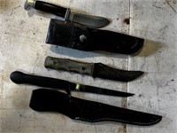Hunting Knife Lot; 3 Total, Buck