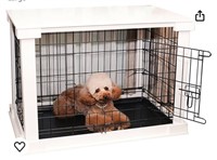 zoovilla White Dog Cage with Crate Cover, Dog