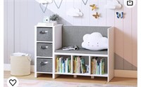 UTEX Kids Bookcase with Reading Nook, 6-Cubby