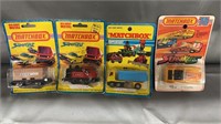 Matchbox cars on cards left 3 are 1970's