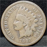 1868 Indian Head Cent, Better Date