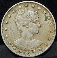 1901 Brazil 100 Reis Liberty Coin