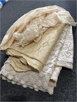 Crocheted and lace tablecloths