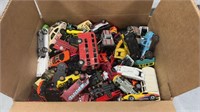 Box of assorted hot wheels and diecast cars
