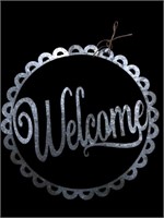 Metal Welcome Hanging Sign