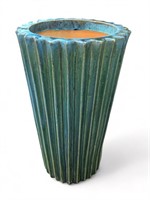 Blue & Green Glaze 20" Pillar Planter