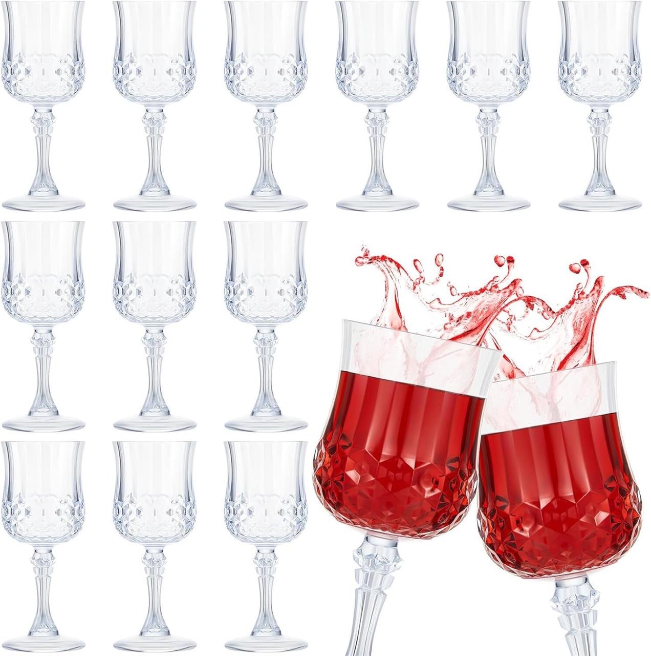 Pinkunn 50 pc Clear Vintage Wine Glasses