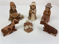 Handmade Southwest Pottery Folk Art Nativity