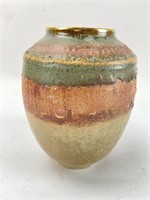 Signed Larry Clegg Tuscon Pottery Glazed Vase