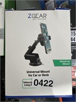 ZGEAR UNIVERSAL CAR MOUNT RETAIL $29