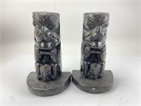 Pair of Vtg TIKI ISLES Large Bookends