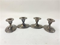 Set of 4 Community Plate Candle Stick Holders