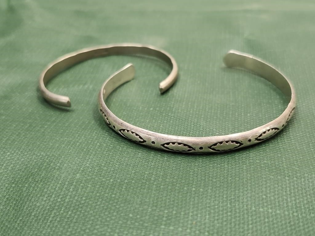 2 Native Sterling Bracelets