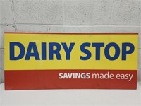 Adv DAIRY STOP 2 Sided Cardboard Sign 45 x 20"h