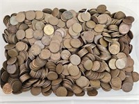 LG Lot  9 to 10 LBS Of Wheat  Penny Coins