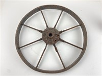 Antique 16" Cast Iron Wheel Barrel Wheel