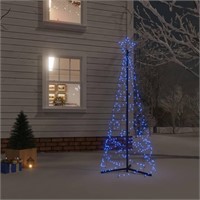 $81  6ft Blue Xmas Tree Light  200 LEDs & Post