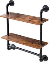 IBUYKE Pipe Floating Shelves Rustic Iron 28.5 inch