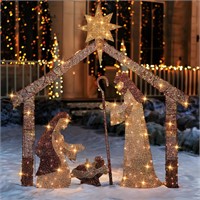 Hourleey Christmas Nativity Scene Decorations  6 F