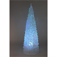 17" Illuminated Glistening Tree w Lights - Frost