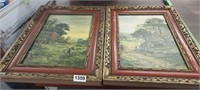 (2) VINTAGE ROBERT GALLON PAINTINGS