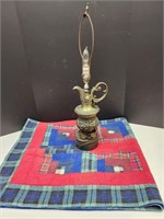 Lap Quilt & Metal Table Lamp