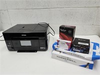 Epson Printer w/Ink Cartridges & Paper WORKS