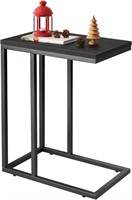 $40  WLIVE Side Table  C Shaped  Black  H:24.4in