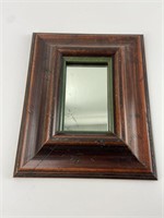 11 x 9 dark wood distressed framed mirror
