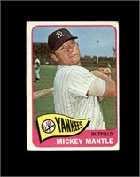 1965 Topps #350 Mickey Mantle VG to VG-EX+