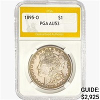 1895-O Morgan Silver Dollar PGA AU53