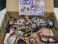 Large Lot of Toy Motorcycles, Some for Parts?