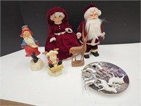 Vintage Plastic Deer, Frykman Santas +