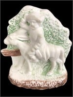 Ceramic Rider on Donkey Figurine