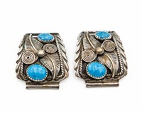 Navajo Sterling Turquoise Watch Nibs