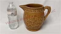 1930s Nelson McCoy Water Lily Pitcher wFish Handle