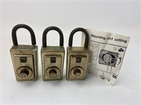 3 Vintage SUPRA-C Locks w Manual