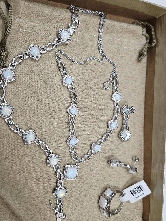 Sz 7 . & Ring, Necklace, Earrings, Bracelet 925