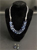 Acrylic Bead Necklace & Earrings