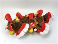 4 "Gobbles" the turkey Beanie Babies
