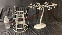 White Round Display Rack & Jewelry Tree