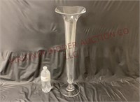 Orrefors Signed GU 84 Crystal 23.5" Trumpet Vase