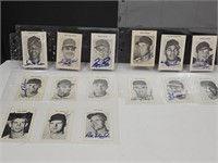 1972 Milton Bradley Autographed Cards (15 Cards)