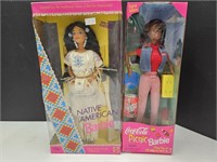 NIB Coca Cola Barbie, Native American Barbie